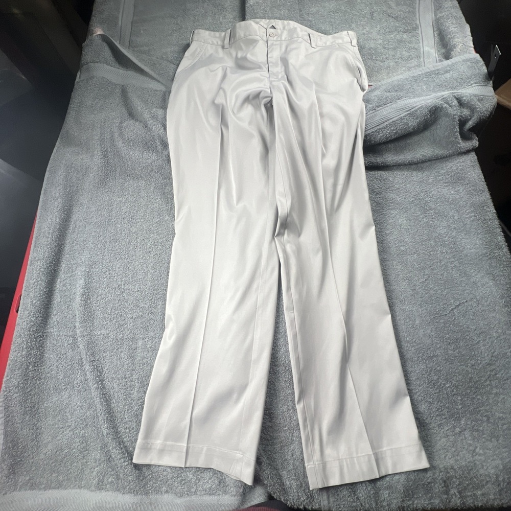 Nike Golf Dri-FIT Pants Mens 36x30 Light ‎ Gray  Flat Front Performance Chino